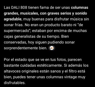 Altavoces Hi-Fi Dali 808 Negros
