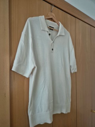 Massimo Dutti Polo Blanco Jersey Manga Corta