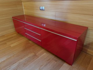Mueble TV Ikea Besta Burs Rojo