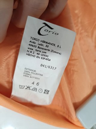 Traje de fiesta naranja/salmón