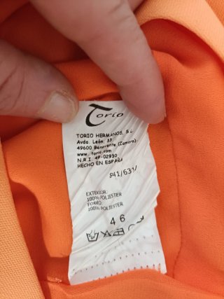 Traje de fiesta naranja/salmón