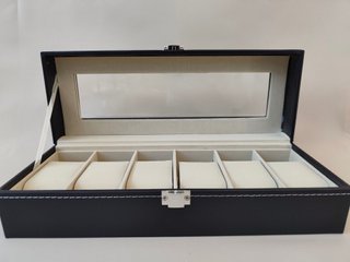 Caja expositora para 6 relojes - Negra (nueva)