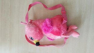 Mochila Flamenco Peluche Niña