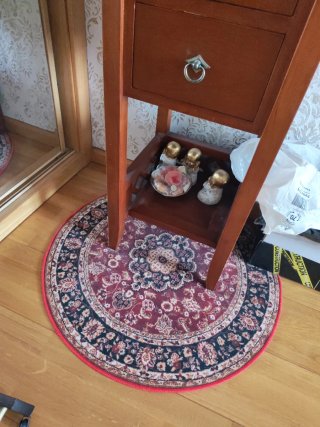 Mueble auxiliar madera y cristal