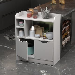 Mueble de Cocina con gabinete para microondas