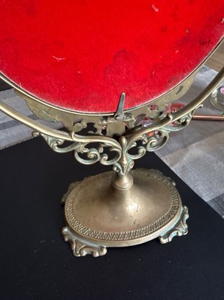 Espejo Tocador Vintage Bronce Ovalado