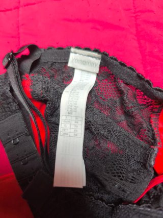 Guêpière Sottoveste Yamamay Rosso e Pizzo Nero -3B