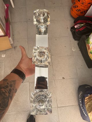 Lámpara de techo cristal y metal