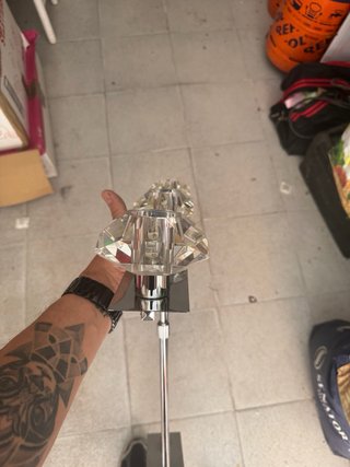 Lámpara de techo cristal y metal