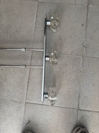 Lámpara de techo cristal y metal