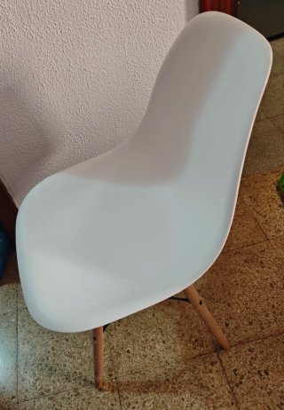 Sillas Nórdicas Blancas y Madera (4uds)