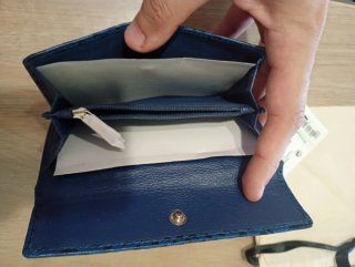 Cartera El Corte Inglés Azul Piel Serpiente