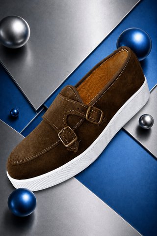 Scarpe uomo camoscio marrone