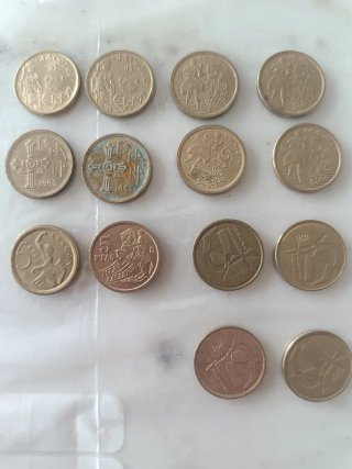 Lote monedas y billetes España y Mundo