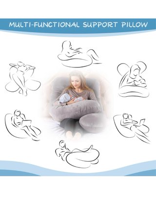 Almohada Embarazo 145x70cm Gris