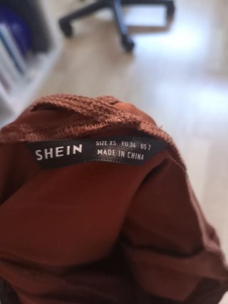 Vestido Shein marrón efecto piel