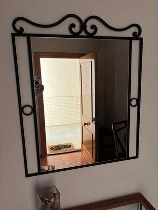 Conjunto recibidor espejo y consola