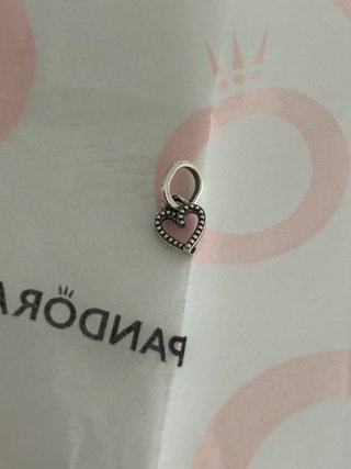 Charm Pandora Corazón Doble Plata Nuevo
