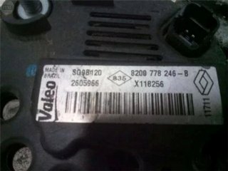 Alternador peugeot/renault/dacia