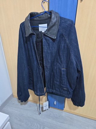 Chaqueta Zara Denim Cuello Piel Talla XL
