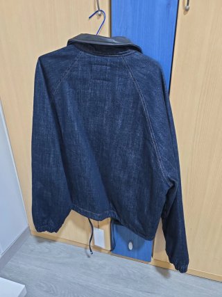 Chaqueta Zara Denim Cuello Piel Talla XL