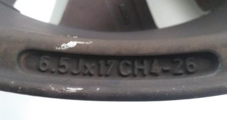 Citroen 341160 llanta 6.5jx17ch4 26 c4 coupe 1.6