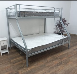 ¡Litera Matrimonial Gris, + 2 Colchones. OFERTA!