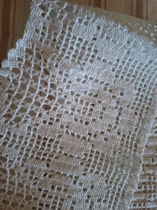 Preciosa puntilla de algodón para cama
