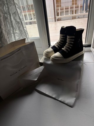 Rick Owens Sneakers Nere e Bianche