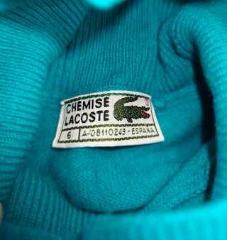 Jersey cuello alto Lacoste verde azulado