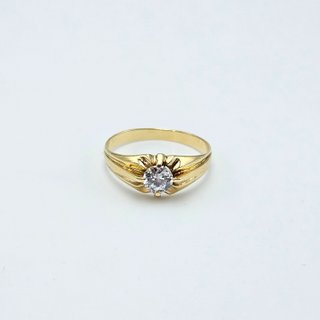 Anillo de Oro 18K, Solitario, 3,06gr, T-17