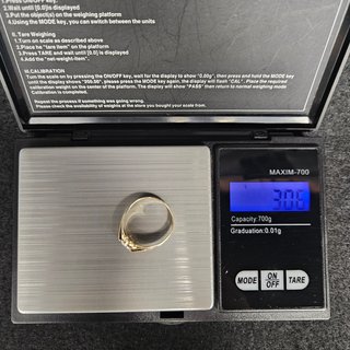 Anillo de Oro 18K, Solitario, 3,06gr, T-17