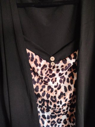 Vestido con chaqueta estampado leopardo