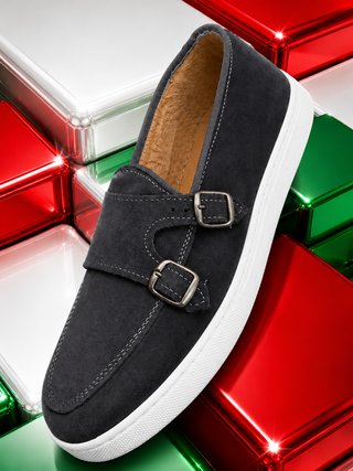 Scarpe uomo camoscio grigio italiane