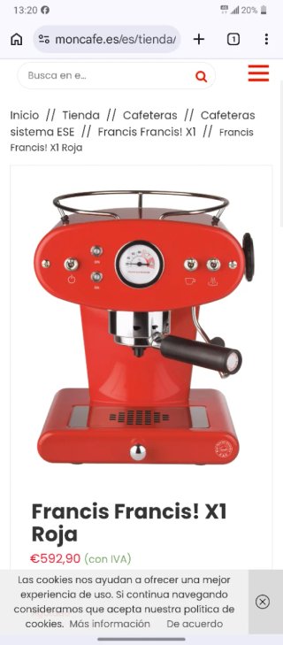 Cafetera Francis! Francis! Roja