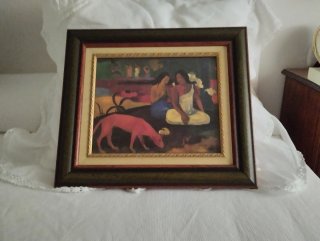 Cuadro con lamina de  Paul Gauguin .