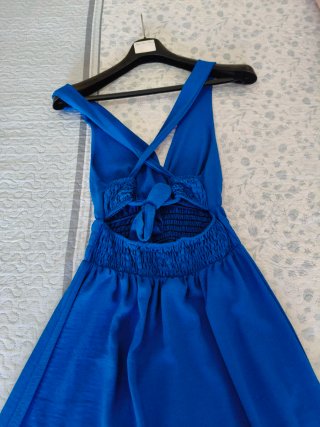 Vestido largo azul