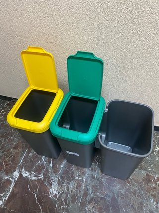 Conjunto 3 Cubos Basura Reciclaje