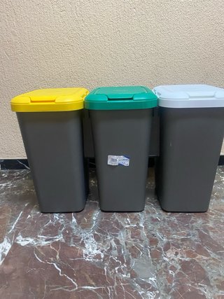 Conjunto 3 Cubos Basura Reciclaje