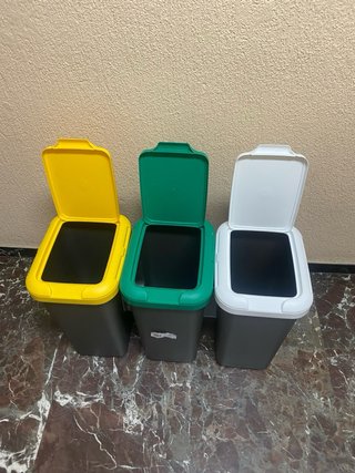 Conjunto 3 Cubos Basura Reciclaje
