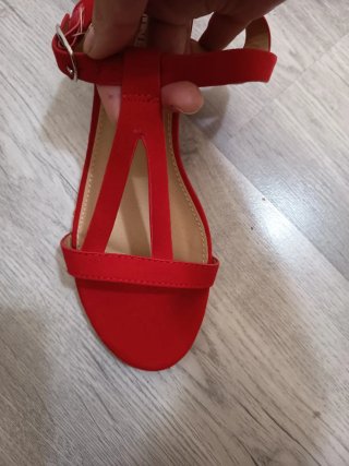 Sandalias tacón rojo talla 39