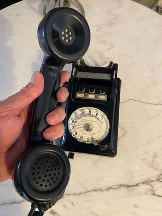 Teléfono antiguo militar de baquelita años 60