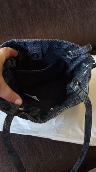 Bolso Scalpers efecto piel Serpiente Negro/Gris, c