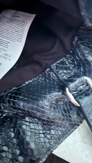 Bolso Scalpers efecto piel Serpiente Negro/Gris, c