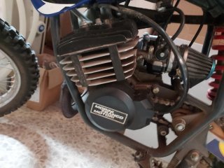 Moto Rieju MX Cross Azul y Amarilla para niños