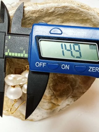 Pendientes Perlas Barrocas Alas deÁngel Agua Dulce