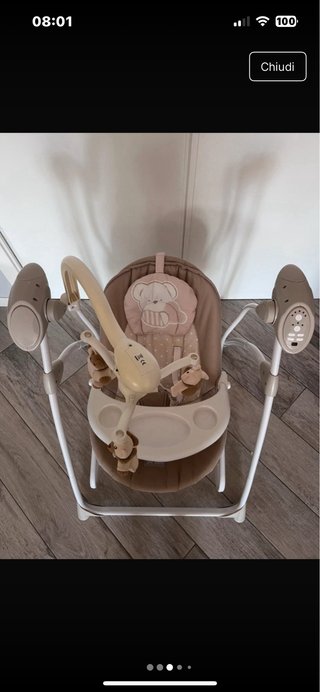 Sdraietta/Altalena neonato con giochi