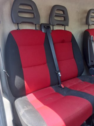 Asiento Doble Fiat Ducato Rojo/Negro