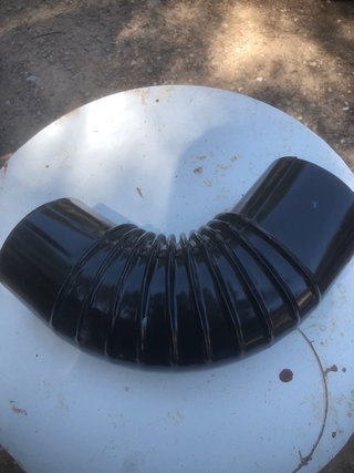 Codo chimenea flexible negro