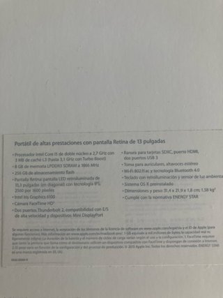 MacBook Pro Retina 13” Plata/Gris Espacial